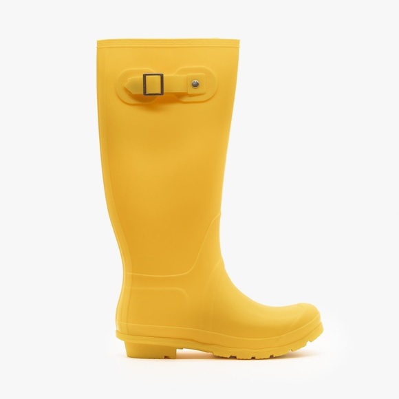 weeboo Shoes - Rainboots in Bright Yellow - Wellies - Womens 7